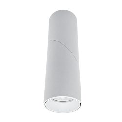 Lámpara cilindro de sobreponer dirigible – para 1 luz GU10 – Acabado blanco