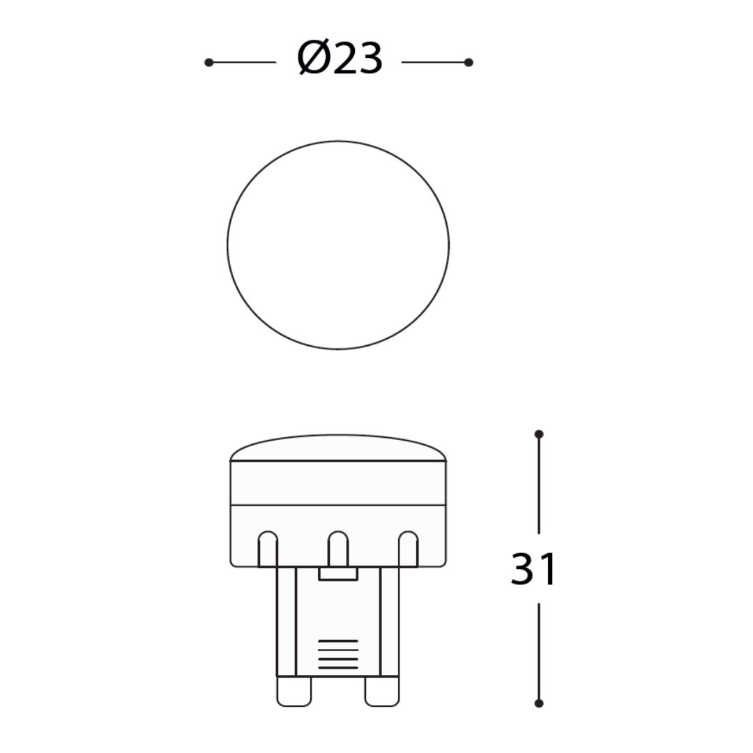 Bombillo LED G9 - 1.7W - Luz cálida 2 Bombillo LED G9 - 1.7W - Luz cálida - Imagen 2