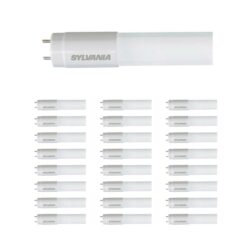 Tubo LED T8 de vidrio frost - 18W - 48" - Luz fría - Por caja de 25