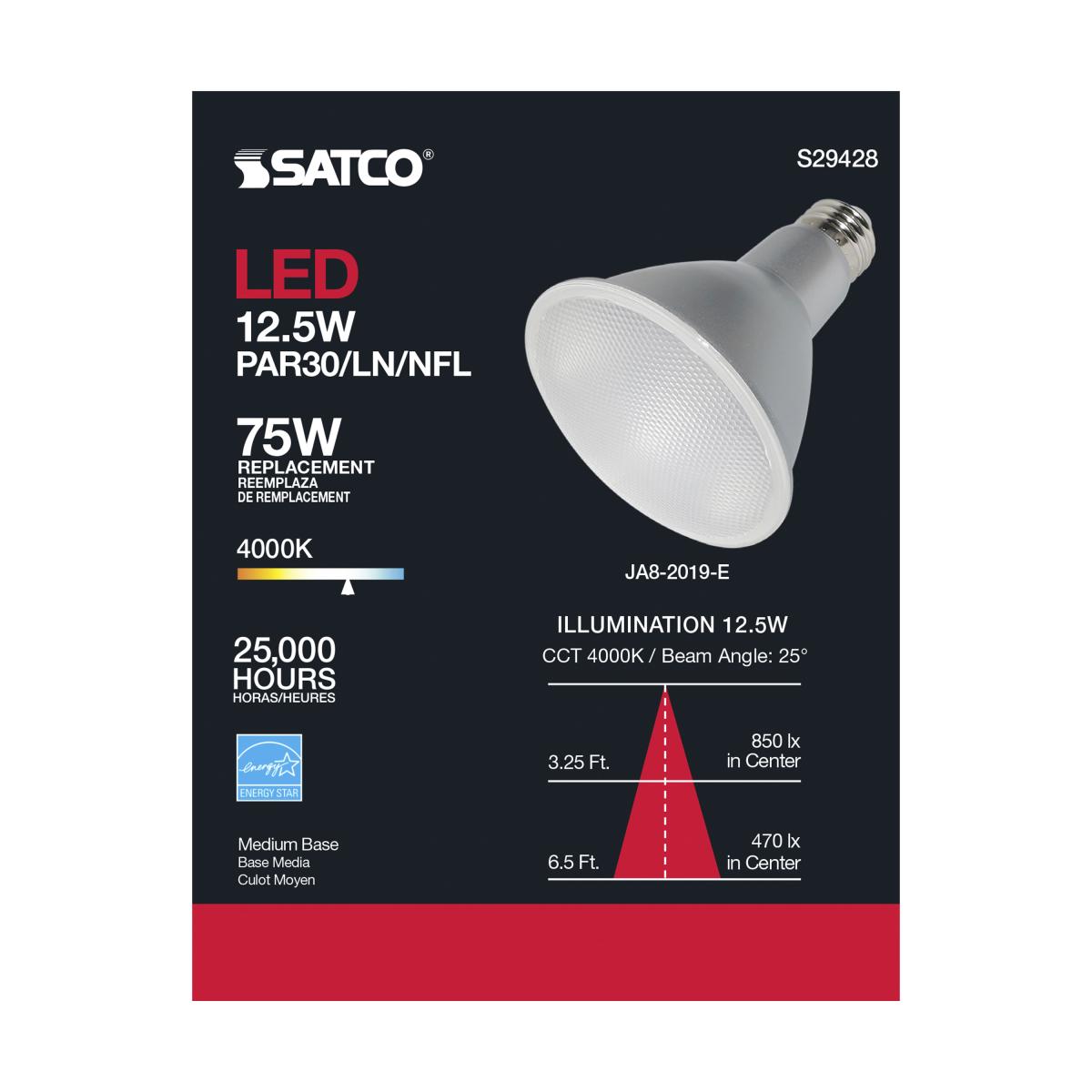 Reflector LED PAR30 cuello largo - Dimeable - 12.5W - Luz neutra - Haz 25° 6 Reflector LED PAR30 cuello largo - Dimeable - 12.5W - Luz neutra - Haz 25° - Imagen 6