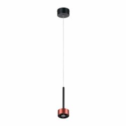 Lámpara de suspender ZAVI I - 9W - Acabado negro/oro rosado - Luz cálida
