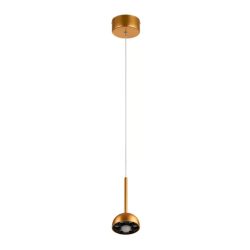 Lámpara de suspender ZAVI II - 9W - Acabado dorado/negro - Luz cálida