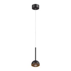 Lámpara de suspender ZAVI II - 9W - Acabado negro/dorado - Luz cálida
