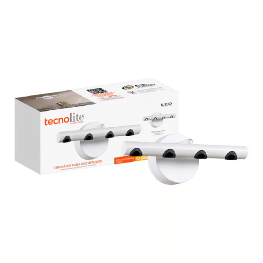 Lámpara de pared interior - LED Integrado - 9W - Luz cálida - Acabado blanco 3 Lámpara de pared interior - LED Integrado - 9W - Luz cálida - Acabado blanco - Imagen 3