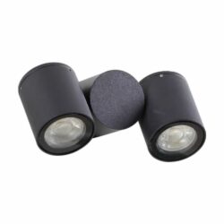 Lámpara de pared exterior - Para 2 luces GU10 - Acabado negro