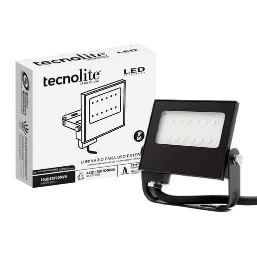 Reflector de exterior - LED integrado - 10W - Luz cálida 3 Reflector de exterior - LED integrado - 10W - Luz cálida - Imagen 3
