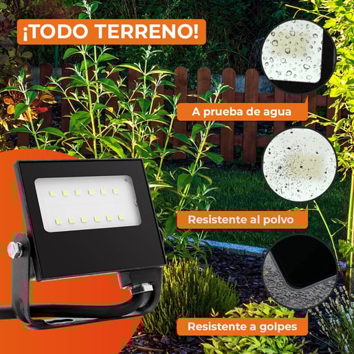 Reflector de exterior - LED integrado - 10W - Luz cálida 7 Reflector de exterior - LED integrado - 10W - Luz cálida - Imagen 7