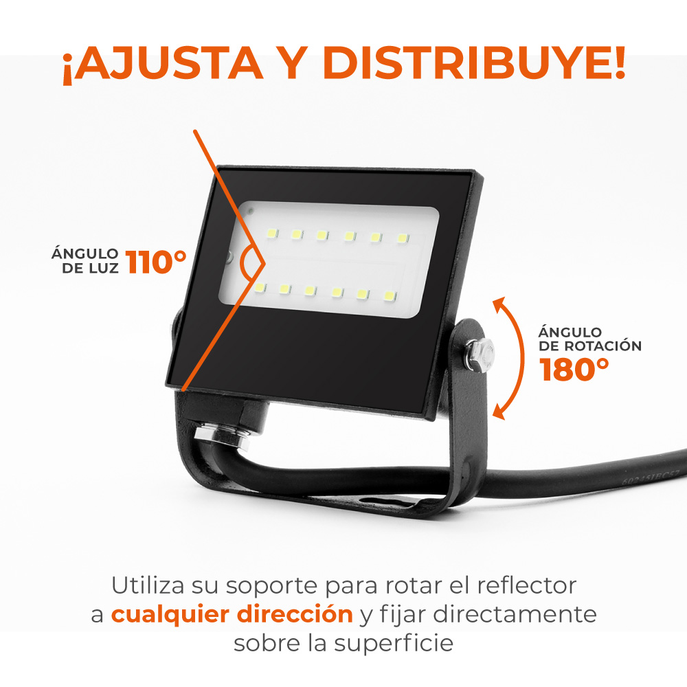 Reflector de exterior - LED integrado - 10W - Luz cálida 8 Reflector de exterior - LED integrado - 10W - Luz cálida - Imagen 8