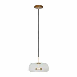 Lámpara de suspender BUNA - 11.5W - Acabado cristal/Canope dorado - Luz cálida
