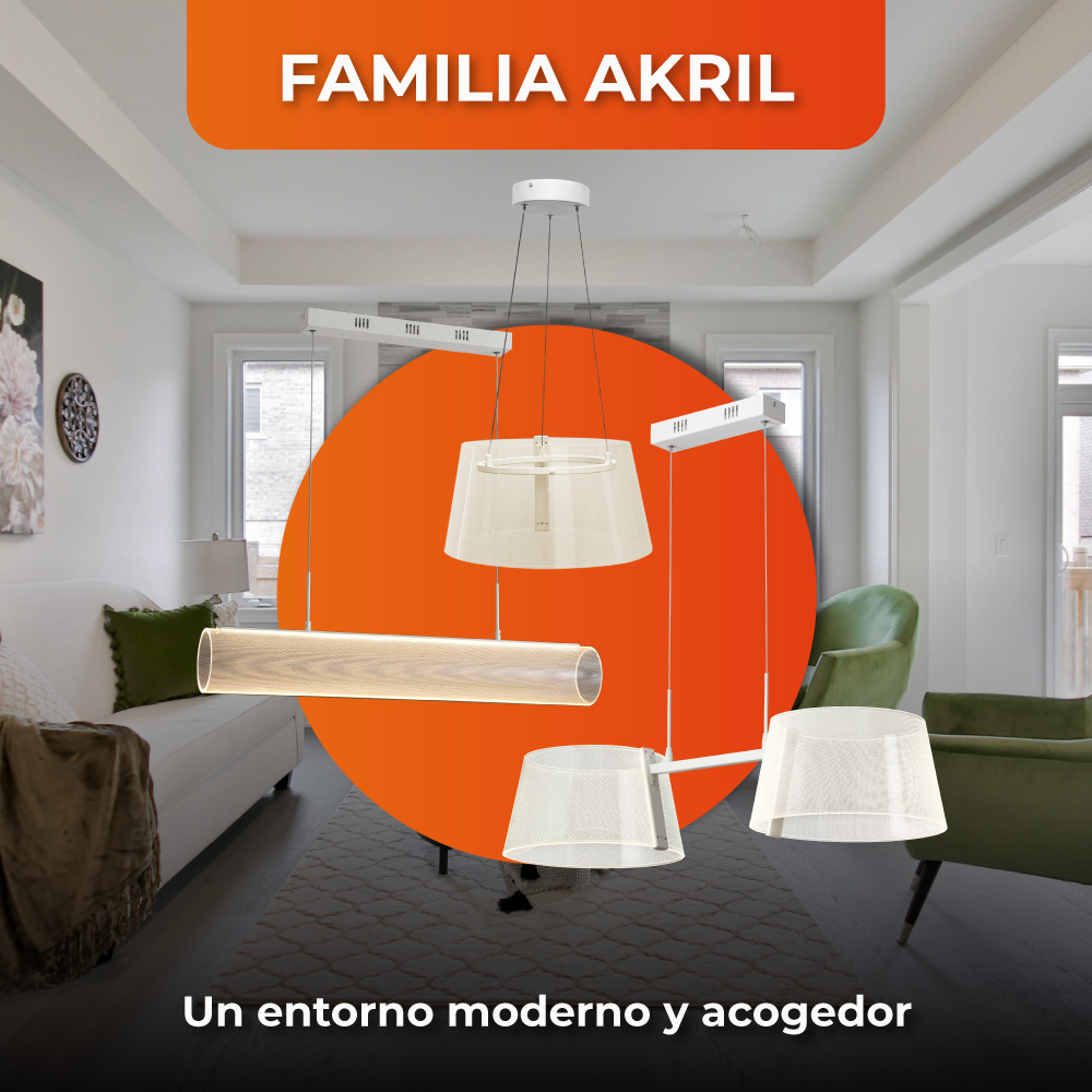 Lámpara de suspender AKRIL I - 12W - Acabado blanco - Luz cálida 8 Lámpara de suspender AKRIL I - 12W - Acabado blanco - Luz cálida - Imagen 8