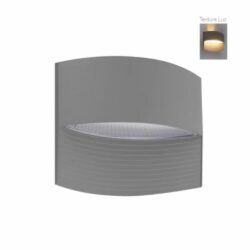 Lámpara de pared exterior - LED Integrado - 13W - Luz cálida - Acabado gris