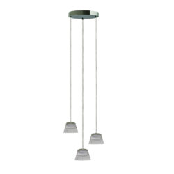 Lámpara de suspender MAZALA - 15.5W - Acabado cromado / vidrio transparente - Luz cálida