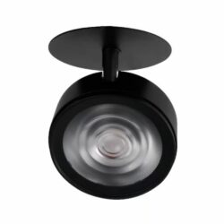 Ojo de buey empotrable LED - 15W - Acabado negro - Luz cálida