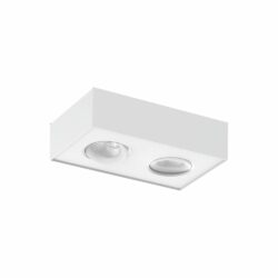 Cubo de sobreponer LED dirigible - 16W - Acabado blanco - Luz cálida
