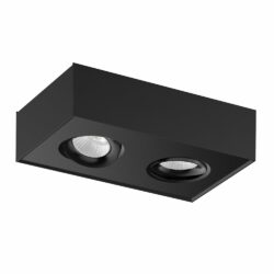 Cubo de sobreponer LED dirigible - 16W - Acabado negro - Luz cálida