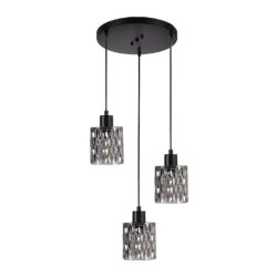 Lámpara de suspender AURORA II - 3 luces E27 - Acabado negro