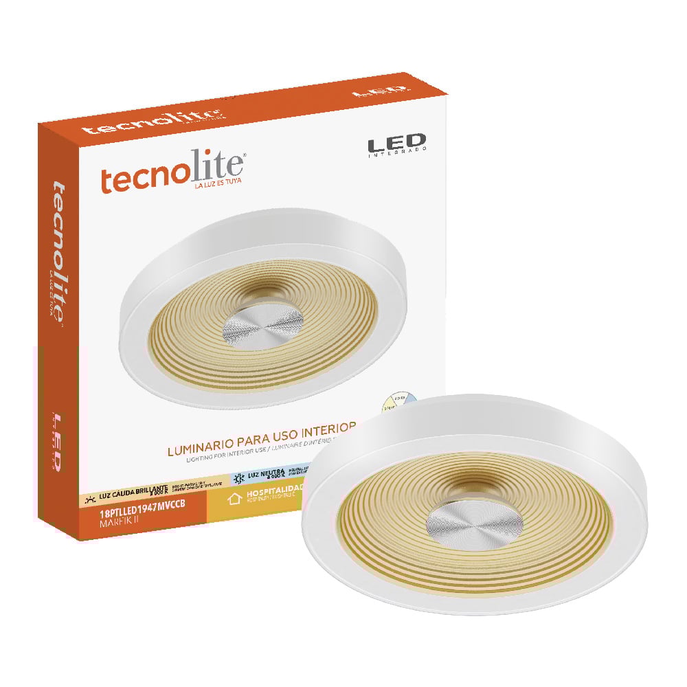 Plafón LED de sobreponer - 18W - Acabado blanco - Kelvin seleccionable 3 Plafón LED de sobreponer - 18W - Acabado blanco - Kelvin seleccionable - Imagen 3