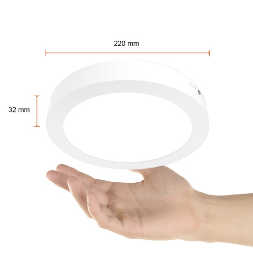 Plafón LED de sobreponer - 18W - Acabado blanco - Luz fría 3 Plafón LED de sobreponer - 18W - Acabado blanco - Luz fría - Imagen 3