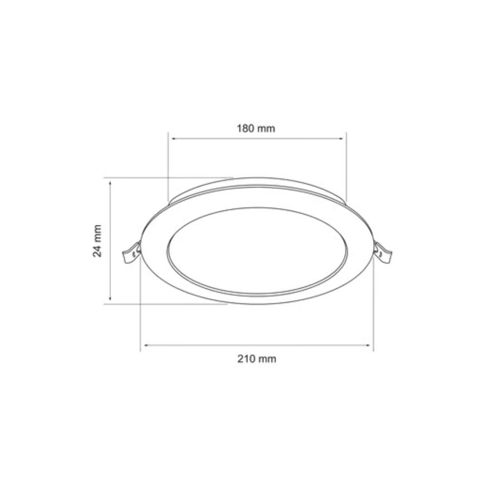Ojo de buey empotrable LED - 18W - Acabado blanco - Luz cálida 9 Ojo de buey empotrable LED - 18W - Acabado blanco - Luz cálida - Imagen 9