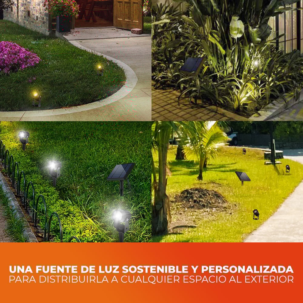 Lámpara solar set de reflectores - Todo en uno - 1W - Luz cálida 5 Lámpara solar set de reflectores - Todo en uno - 1W - Luz cálida - Imagen 5