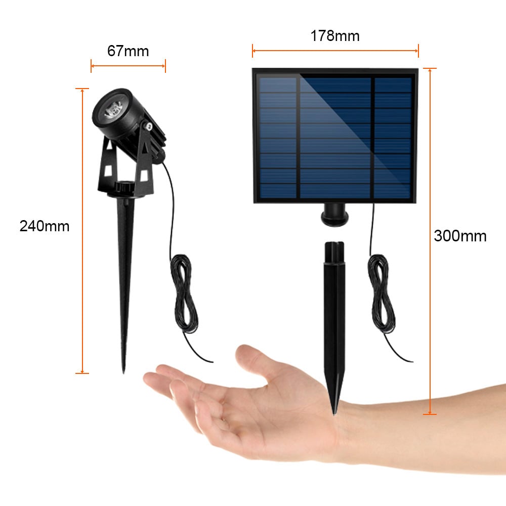 Lámpara solar set de reflectores - Todo en uno - 1W - Luz cálida 9 Lámpara solar set de reflectores - Todo en uno - 1W - Luz cálida - Imagen 9