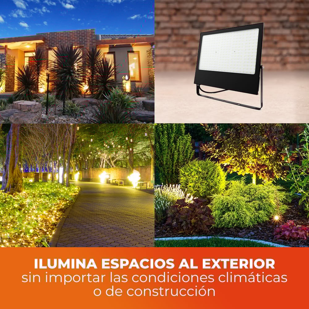 Reflector de exterior - LED integrado - 200W - Luz cálida 5 Reflector de exterior - LED integrado - 200W - Luz cálida - Imagen 5