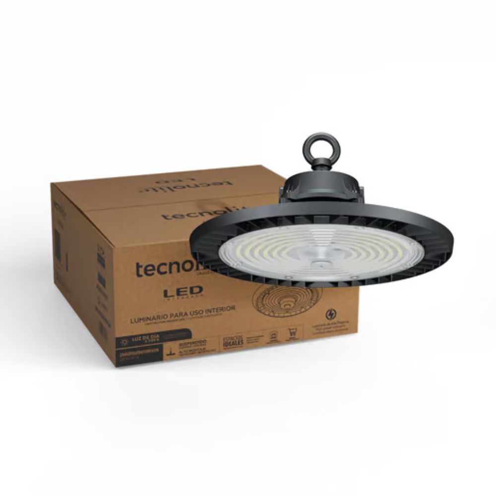Lámpara industrial UFO - LED integrado - 200W - Luz fría 3 Lámpara industrial UFO - LED integrado - 200W - Luz fría - Imagen 3