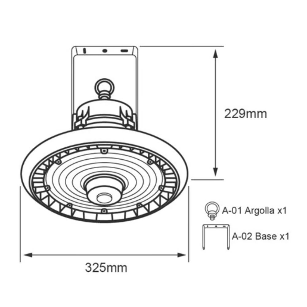Lámpara industrial UFO - LED integrado - 200W - Luz fría 10 Lámpara industrial UFO - LED integrado - 200W - Luz fría - Imagen 10