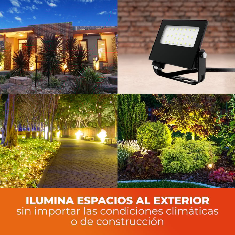 Reflector de exterior - LED integrado - 20W - Luz cálida 5 Reflector de exterior - LED integrado - 20W - Luz cálida - Imagen 5