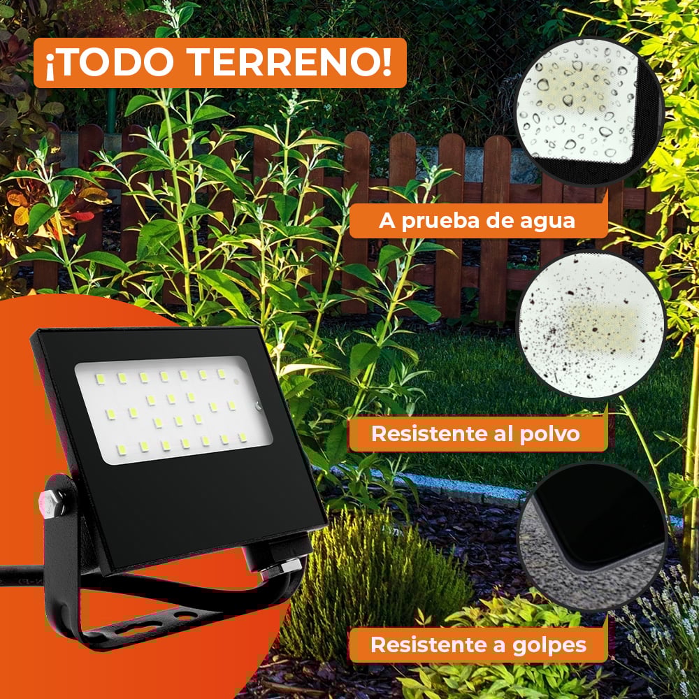 Reflector de exterior - LED integrado - 20W - Luz cálida 7 Reflector de exterior - LED integrado - 20W - Luz cálida - Imagen 7