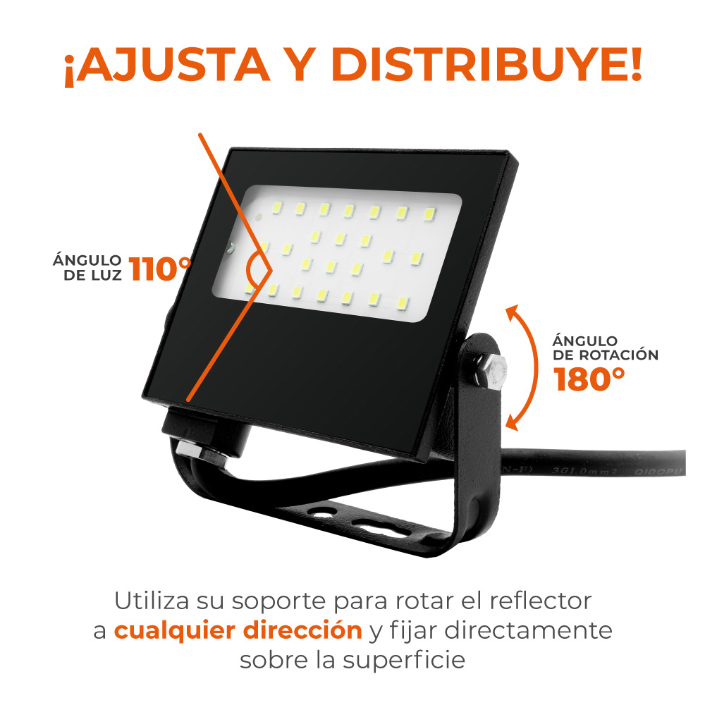 Reflector de exterior - LED integrado - 20W - Luz cálida 8 Reflector de exterior - LED integrado - 20W - Luz cálida - Imagen 8