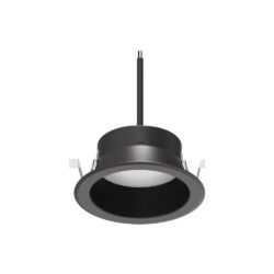 Ojo de buey empotrable LED - 20W - Acabado negro - Luz Fría