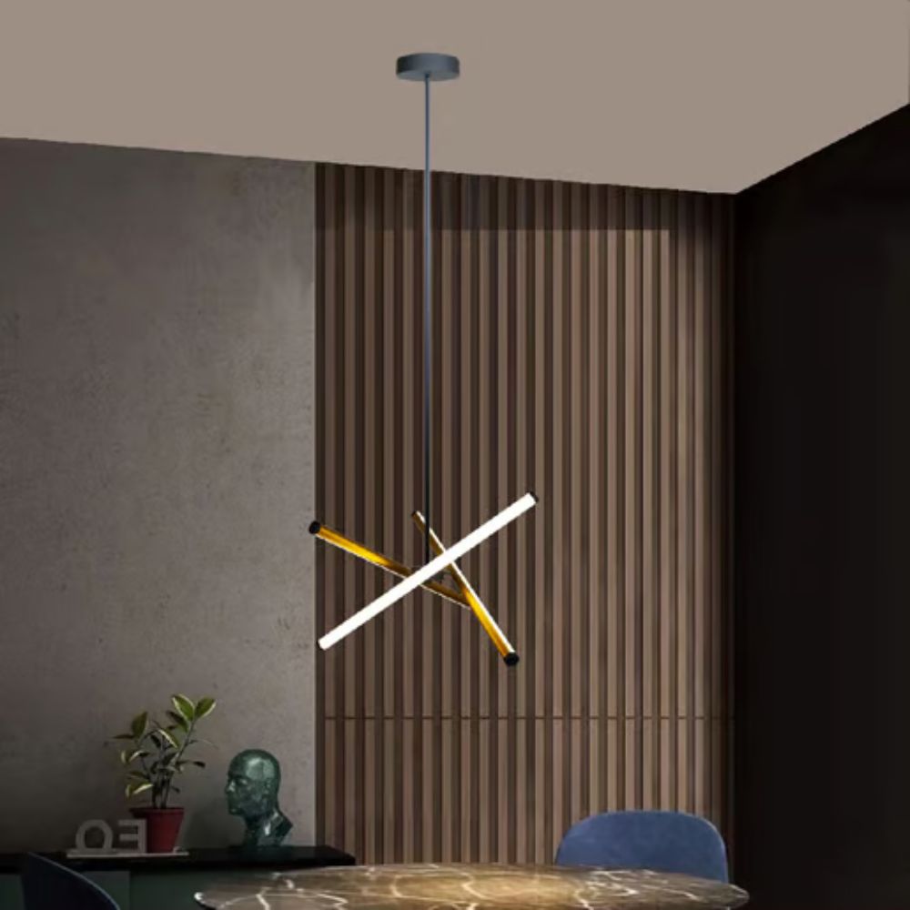 Lámpara de suspender CARTER - 22.5W - Acabado negro/dorado - Luz cálida 4 Lámpara de suspender CARTER - 22.5W - Acabado negro/dorado - Luz cálida - Imagen 4