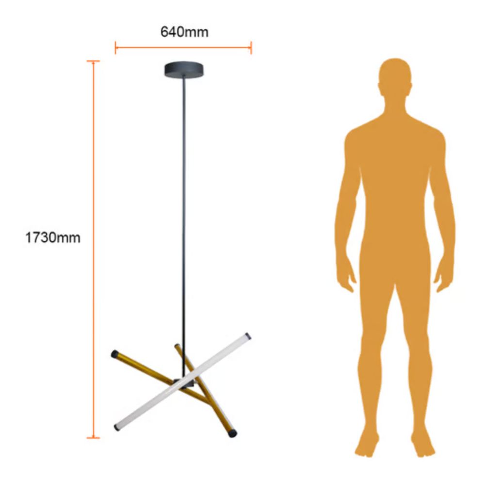 Lámpara de suspender CARTER - 22.5W - Acabado negro/dorado - Luz cálida 5 Lámpara de suspender CARTER - 22.5W - Acabado negro/dorado - Luz cálida - Imagen 5