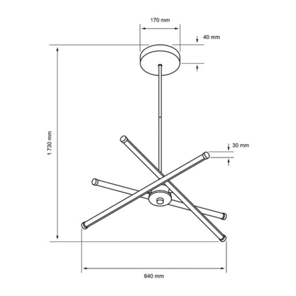 Lámpara de suspender CARTER - 22.5W - Acabado negro/dorado - Luz cálida 6 Lámpara de suspender CARTER - 22.5W - Acabado negro/dorado - Luz cálida - Imagen 6