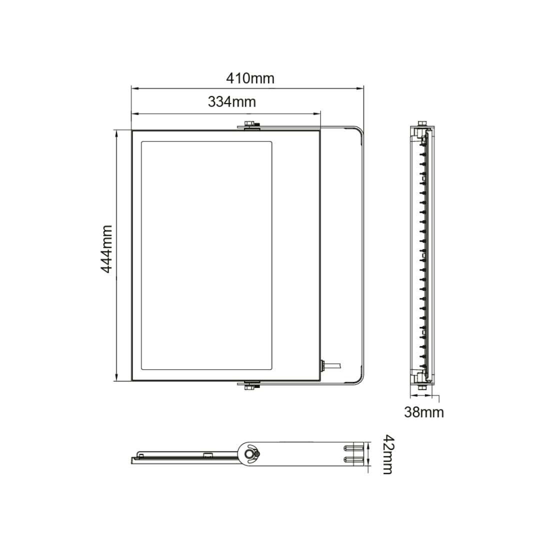 Reflector de exterior - LED integrado - 300W - Luz fría 2 Reflector de exterior - LED integrado - 300W - Luz fría - Imagen 2