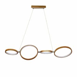 Lámpara de suspender AUREAL - 33W - Acabado dorado - Luz cálida