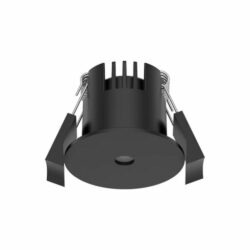 Ojo de buey empotrable LED - 3W - Acabado negro - Luz cálida