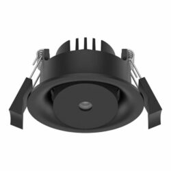 Ojo de buey empotrable LED - 3W - Acabado negro - Luz cálida
