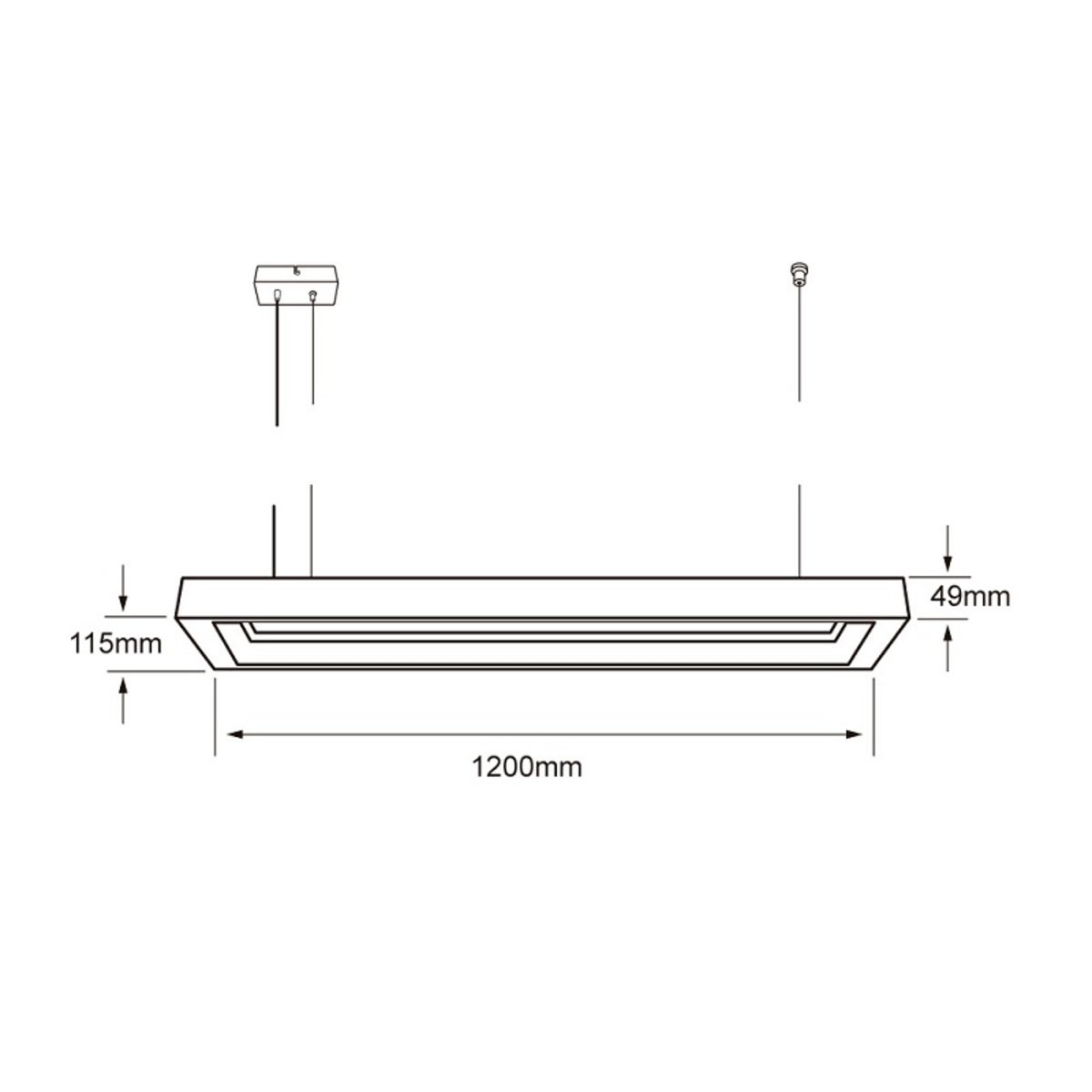 Lámpara de suspender TARAZED - 40W - Acabado negro - Luz templada 5 Lámpara de suspender TARAZED - 40W - Acabado negro - Luz templada - Imagen 5