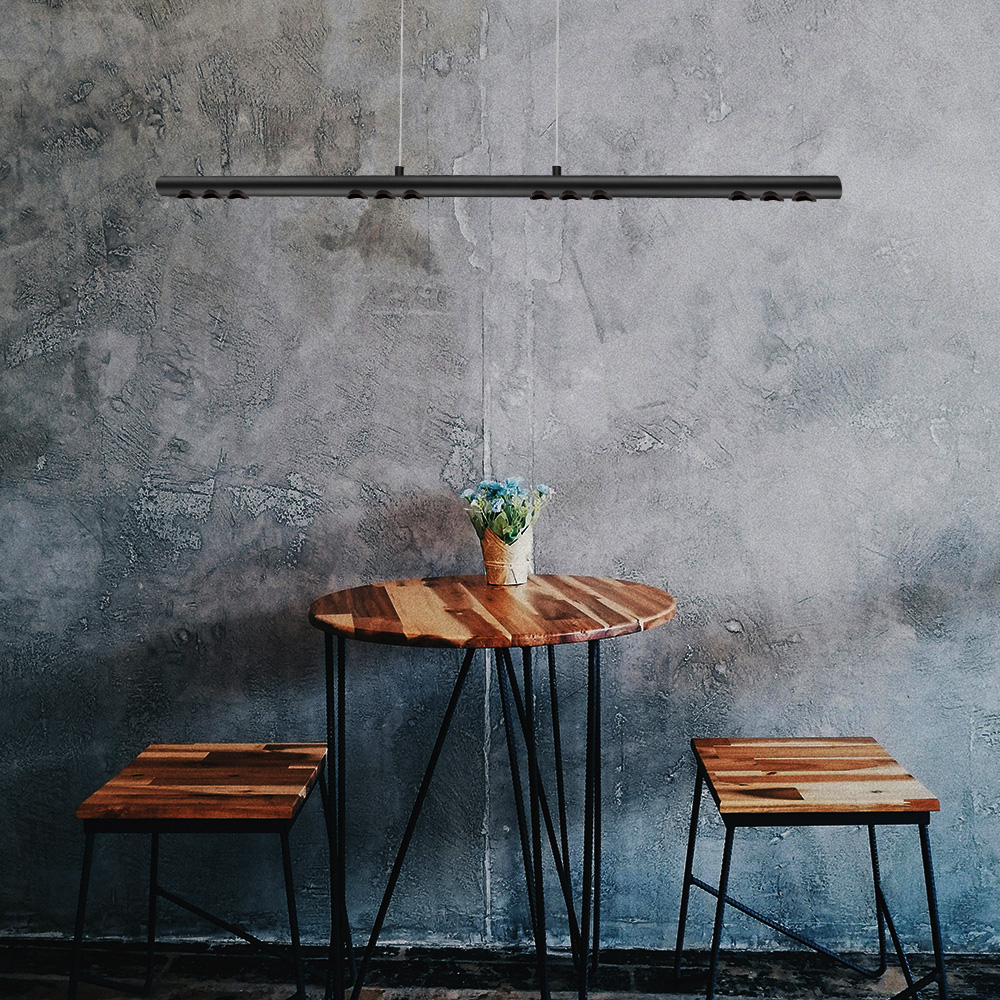 Lámpara de suspender ZUBENE V - 43W - Acabado negro - Luz cálida 4 Lámpara de suspender ZUBENE V - 43W - Acabado negro - Luz cálida - Imagen 4