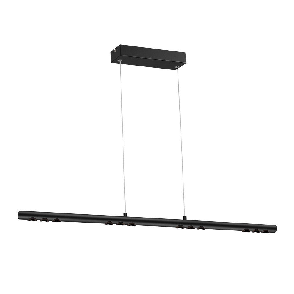 Lámpara de suspender ZUBENE V - 43W - Acabado negro - Luz cálida 1 Lámpara de suspender ZUBENE V - 43W - Acabado negro - Luz cálida