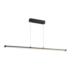 Lámpara de suspender UNUR - 48W - Acabado negro - Luz cálida