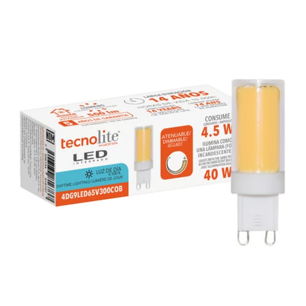 Bombilla LED G9 Ampolleta - Dimeable - 4.5W - Luz fría 3 Bombilla LED G9 Ampolleta - Dimeable - 4.5W - Luz fría - Imagen 3