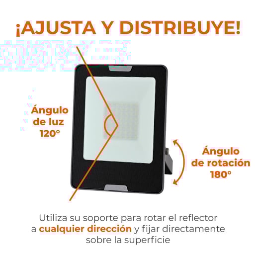 Reflector de exterior - LED integrado - 50W - Luz suave cálida 4 Reflector de exterior - LED integrado - 50W - Luz suave cálida - Imagen 4