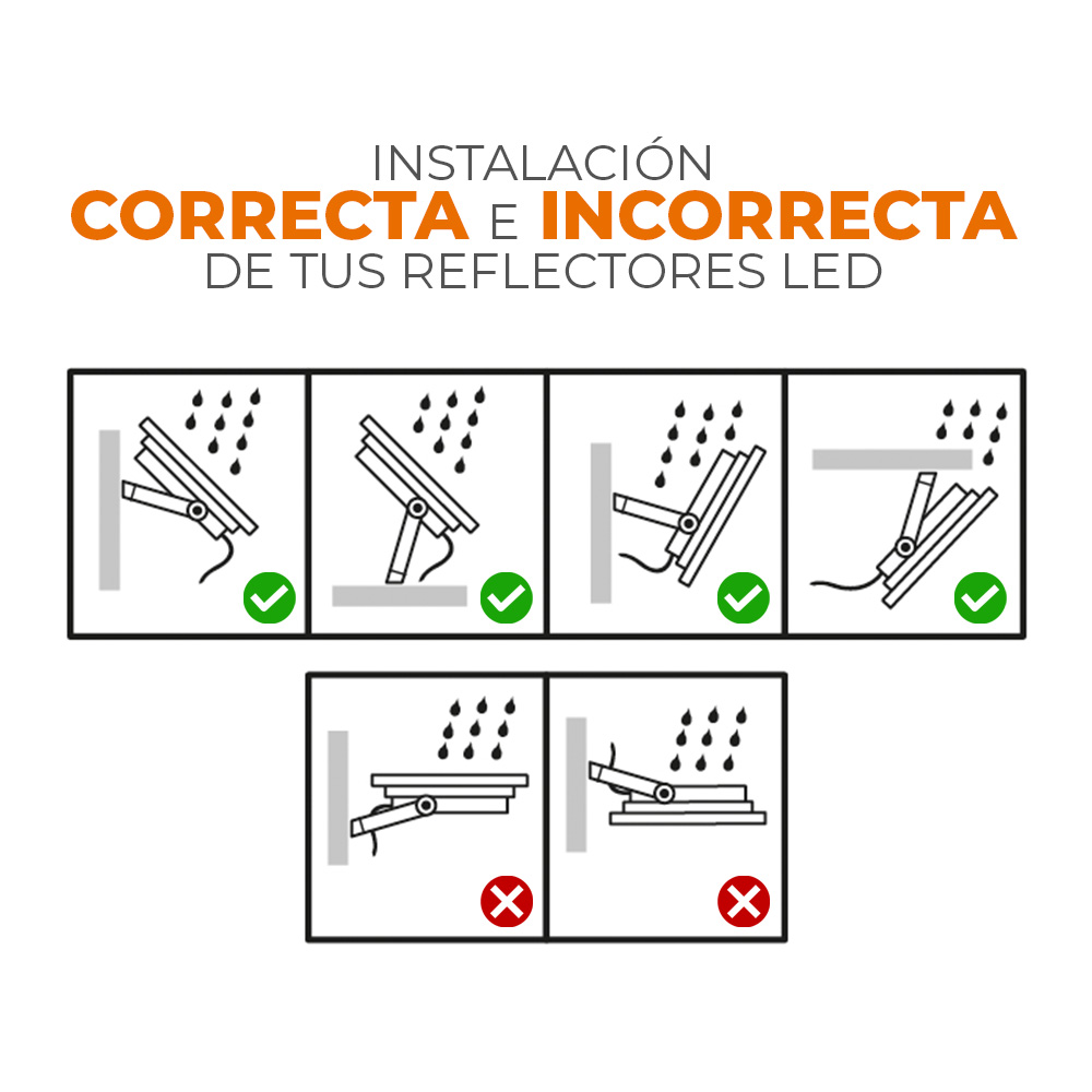 Reflector de exterior - LED integrado - 50W - Luz suave cálida 9 Reflector de exterior - LED integrado - 50W - Luz suave cálida - Imagen 9