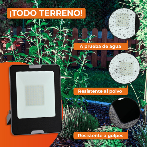 Reflector de exterior - LED integrado - 50W - Luz fría 6 Reflector de exterior - LED integrado - 50W - Luz fría - Imagen 6