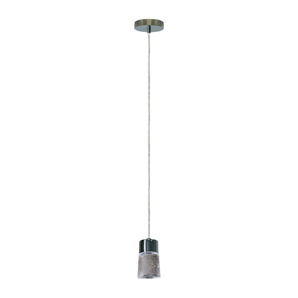 Lámpara de suspender AXOLO II - 5.5W - Acabado cromado / vidrio transparente - Luz cálida 1 Lámpara de suspender AXOLO II - 5.5W - Acabado cromado / vidrio transparente - Luz cálida