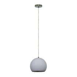 Lámpara de suspender HUNA - 1 luz E27 - Acabado blanco