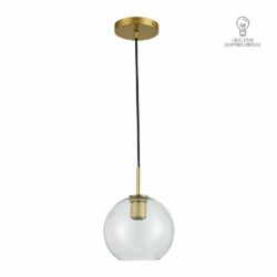 Lámpara de suspender CORDELIA I - 1 luz E27 - Acabado dorado